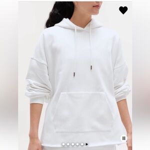 NWOT Athleta | Terry Oversized Hoodie | Bright White | Size XXS (fits like S)